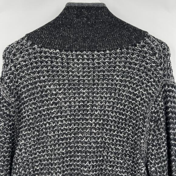Rag & Bone Neiman Marcus Target Cardigan Sweater Black Gray Wool Size‎ Large - Picture 8 of 11
